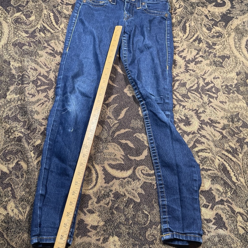Vtg True Religion Jeans Womens Size 27 Blue Hi Rise Legging Embroidered USA - Picture 7 of 10